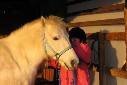 Enfant avec un poney